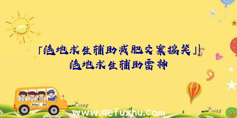 「绝地求生辅助减肥文案搞笑」|绝地求生辅助雷神